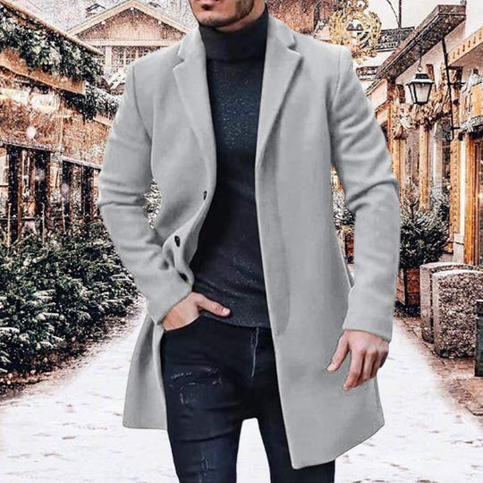 Versatile and Cozy Tweed Coat for Men