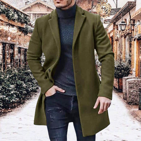 Versatile and Cozy Tweed Coat for Men