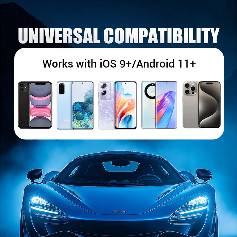 2-in-1 Wireless Adapter for iPhone & Android Auto