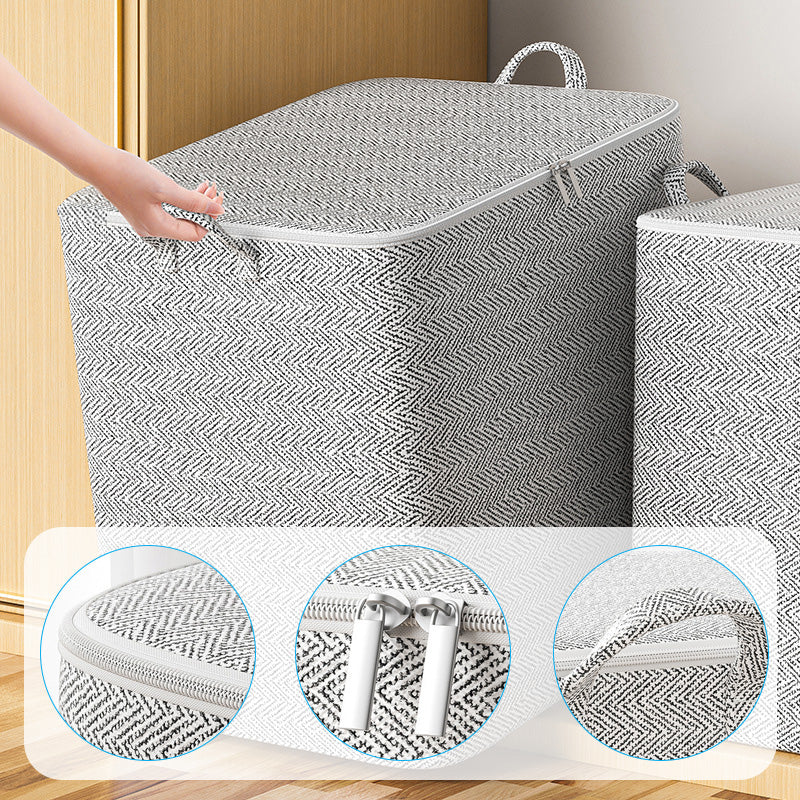 🔥Extra-Large Storage Organizer Box With Lid - Versatile For Clothes, Blankets & Bedding