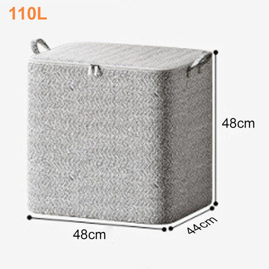 🔥Extra-Large Storage Organizer Box With Lid - Versatile For Clothes, Blankets & Bedding