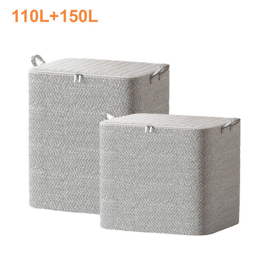 🔥Extra-Large Storage Organizer Box With Lid - Versatile For Clothes, Blankets & Bedding