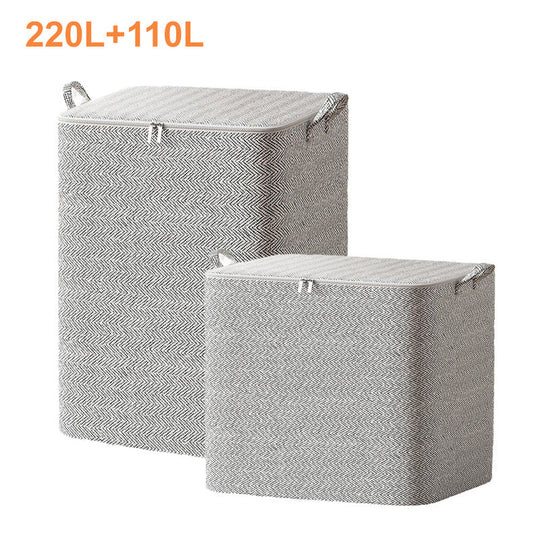 🔥Extra-Large Storage Organizer Box With Lid - Versatile For Clothes, Blankets & Bedding