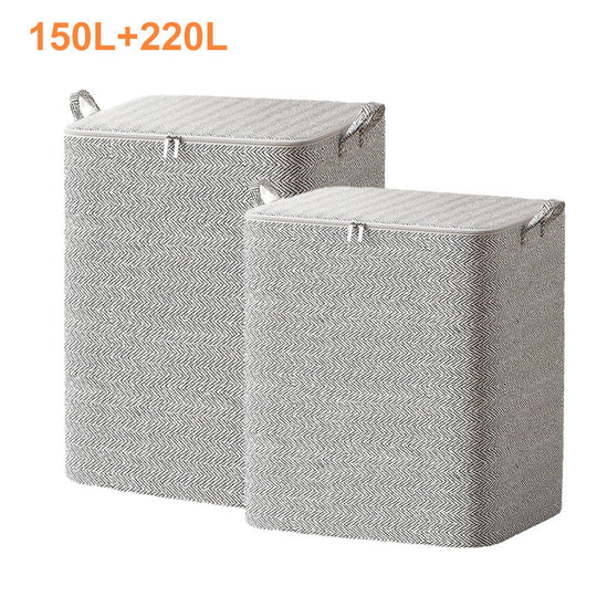 🔥Extra-Large Storage Organizer Box With Lid - Versatile For Clothes, Blankets & Bedding