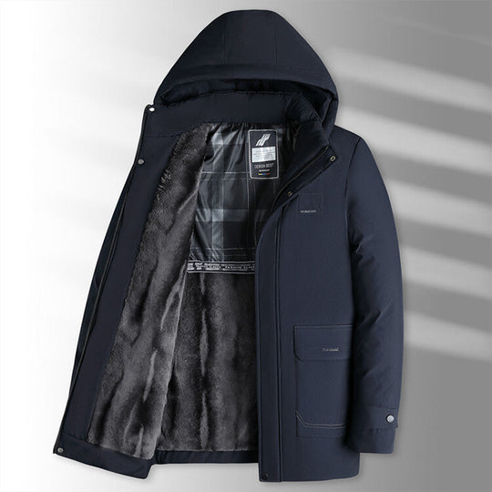 Men's Plush-Lined Hooded Winter Parka