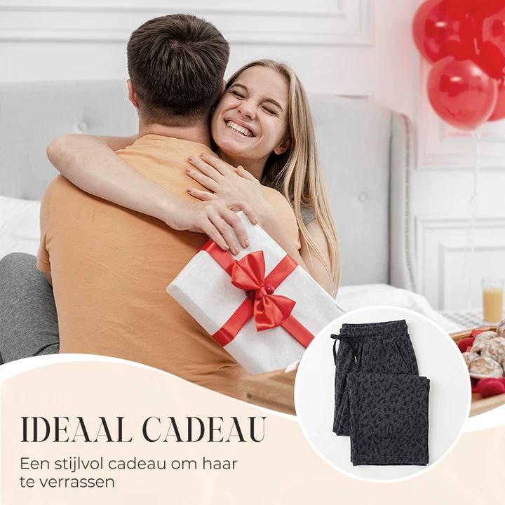 Women's Leopard Print Wide Leg Sweatpants