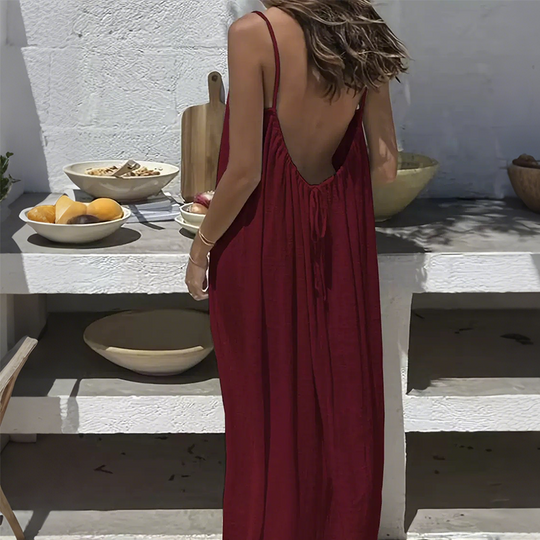 🏖️💕20K+ SOLD!⚡Women's Casual Backless Spaghetti Strap Maxi Dress🌟🌊