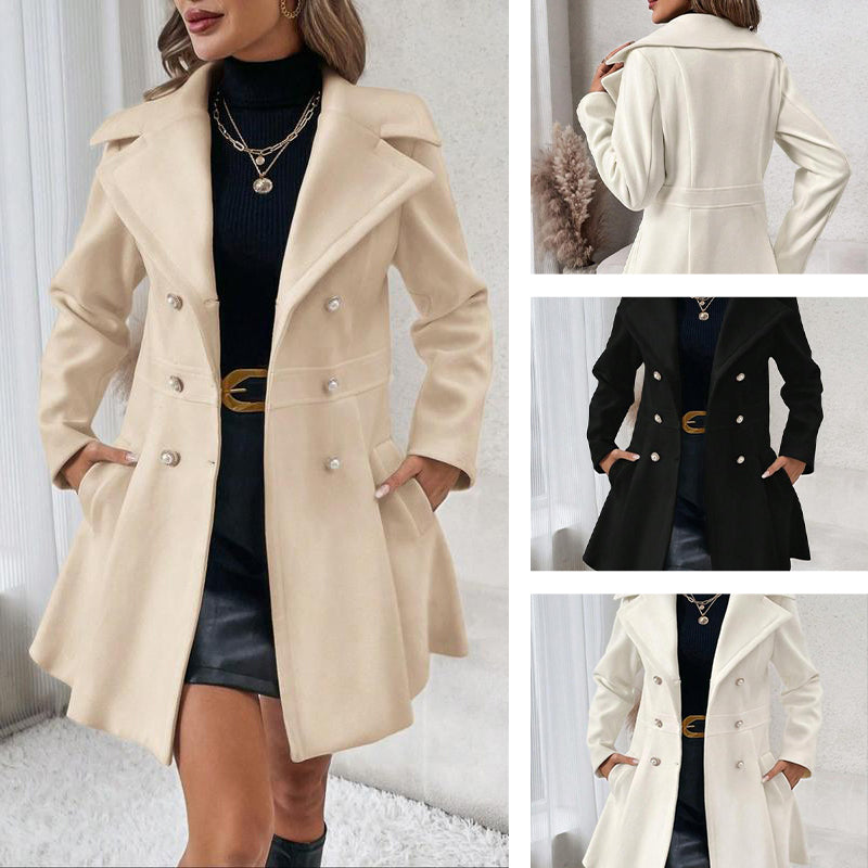 🧥 58% OFF NOW ! ✨ Women's Casual Double-Breasted A-Line Coat – Flattering Fit, Premium Fabric & Versatile Style ⚡