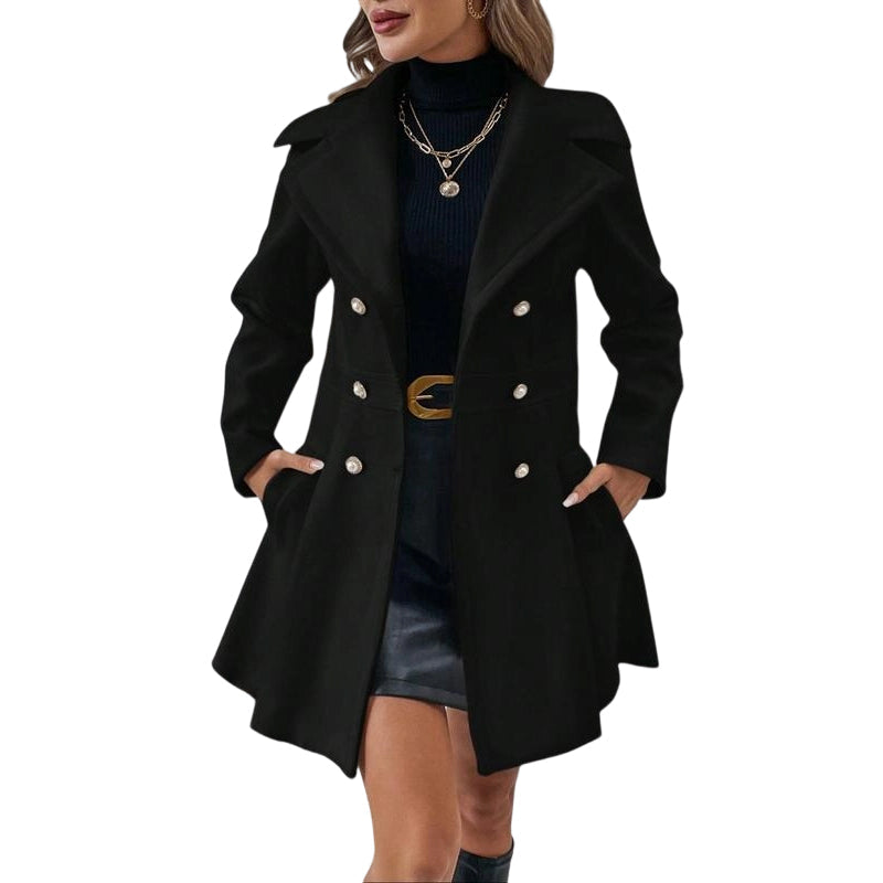 🧥 58% OFF NOW ! ✨ Women's Casual Double-Breasted A-Line Coat – Flattering Fit, Premium Fabric & Versatile Style ⚡