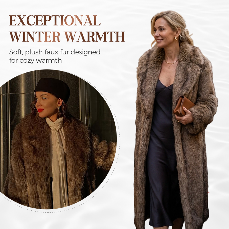 💖Women's Elegant Long Faux Fur Coat💖