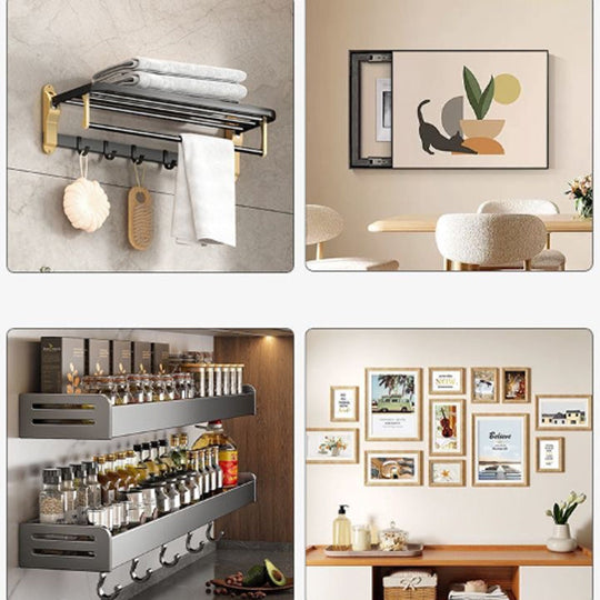 ✨ Nail-Free Adhesive — Powerful bonding, no-drill installation, meets all your bonding needs! ✨