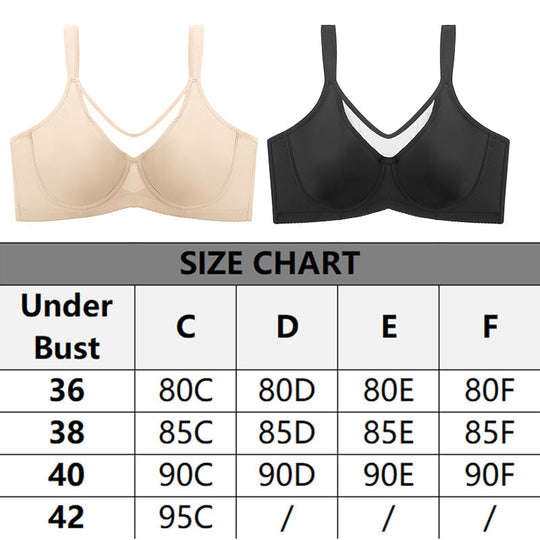 ⏳💐Hot Sale Only £7.99!!!🖤Women's Elegant Sheer Full Coverage Non-padded Plus Size Bra