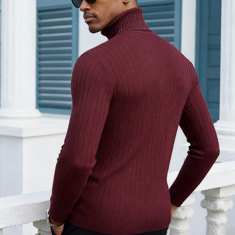 Men's Ribbed Turtleneck Sweater