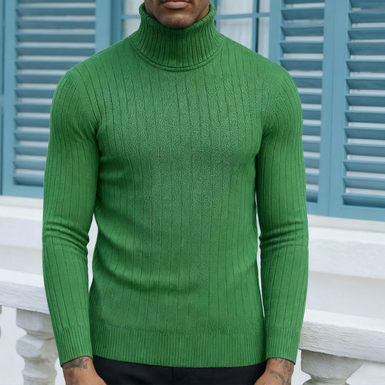 Men's Ribbed Turtleneck Sweater