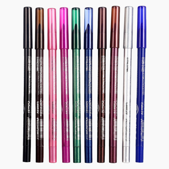 10PCS Colored Eyeliner Gel Pens