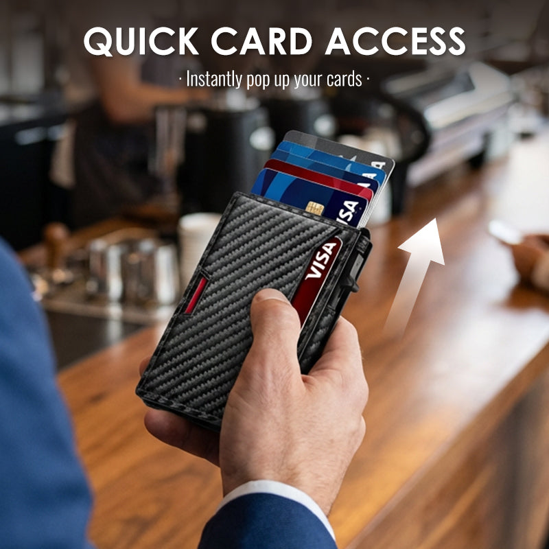 The Ultimate Smart Pop-Up Wallet: Slim, Secure, & RFID Protected