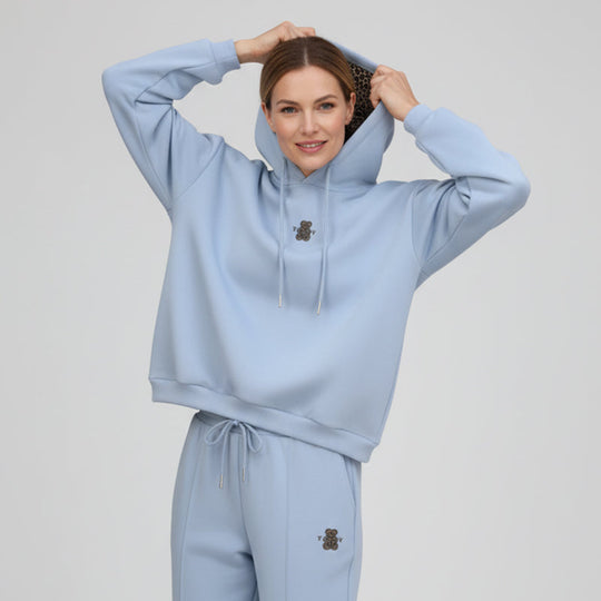 💕Limited Sale 50% OFF🐻Women's Casual Hoodie with Leopard Print Lining