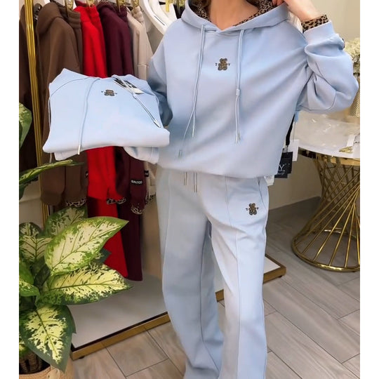 💕Limited Sale 50% OFF🐻Women's Casual Hoodie with Leopard Print Lining