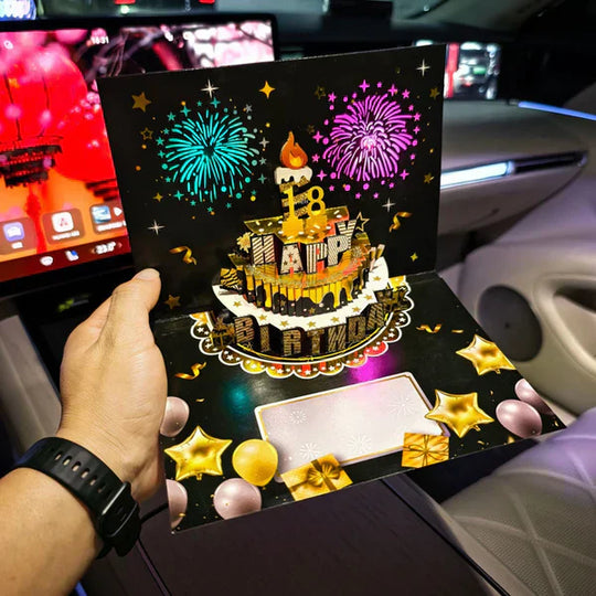 🎉3D Pop Up Musical Birthday Card with Lights & Song🎵🎂