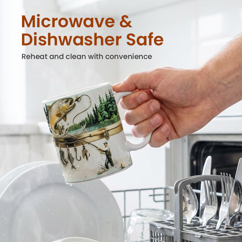 🔥2026 New products🌸 Ceramic Fishing Themed Coffee Mug