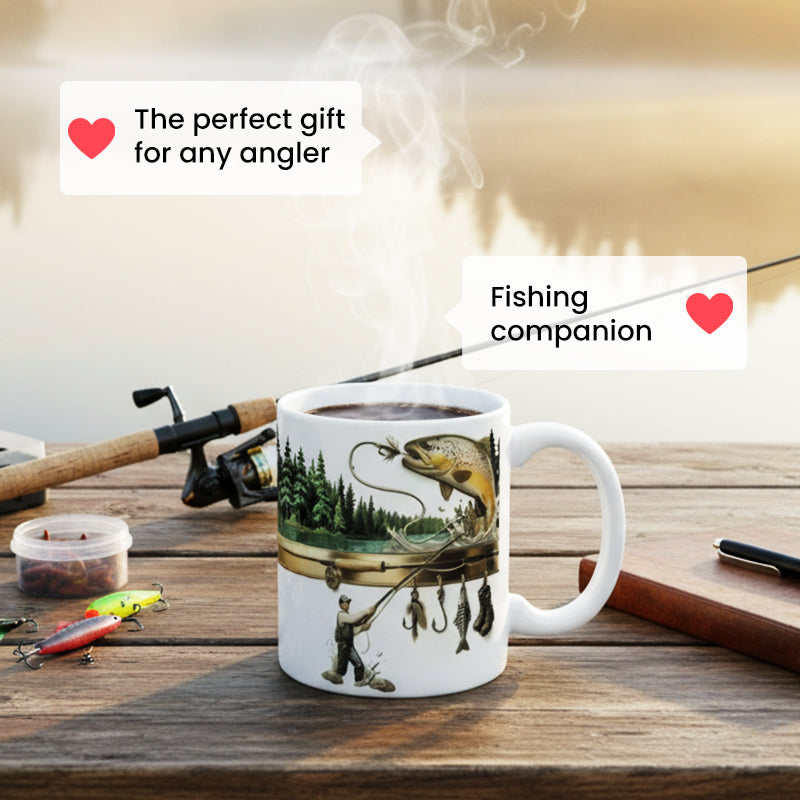 🔥2026 New products🌸 Ceramic Fishing Themed Coffee Mug