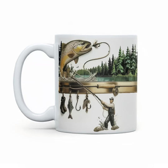 🔥2026 New products🌸 Ceramic Fishing Themed Coffee Mug
