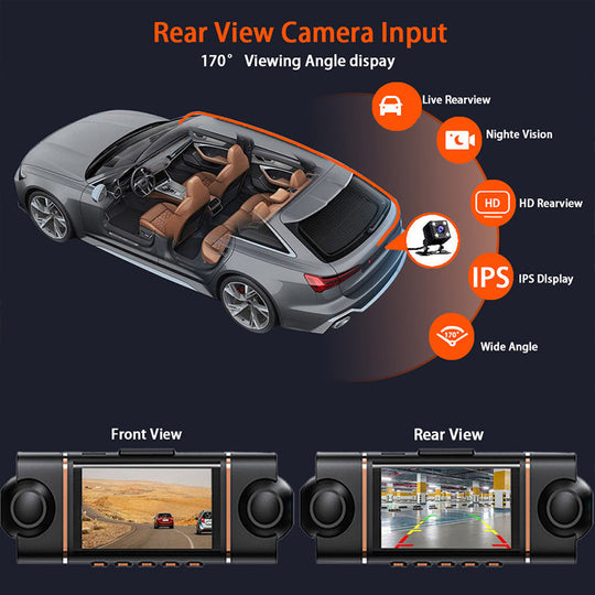 ⏳Time-Limited Special⏰4-Channel HD Dashcam with Front Interior Rear Recording