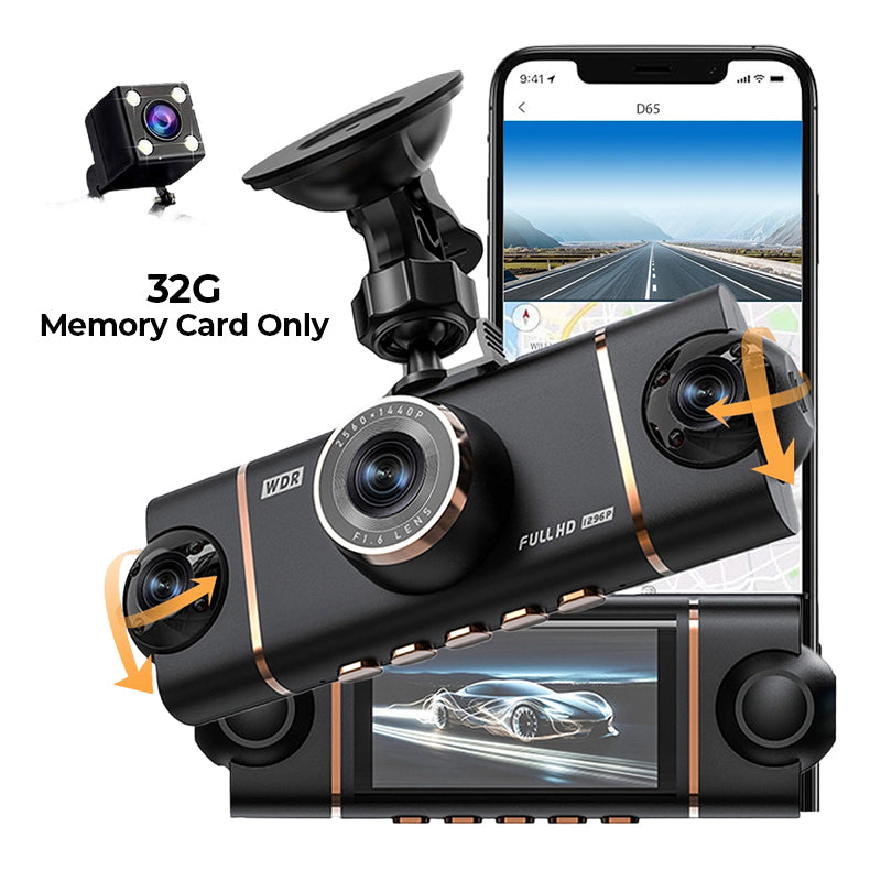⏳Time-Limited Special⏰4-Channel HD Dashcam with Front Interior Rear Recording