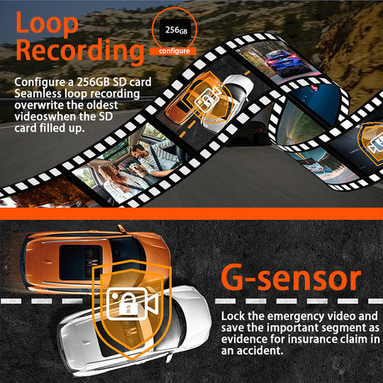 ⏳Time-Limited Special⏰4-Channel HD Dashcam with Front Interior Rear Recording