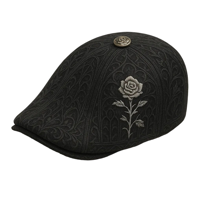 Skull & Thorn Flat Cap