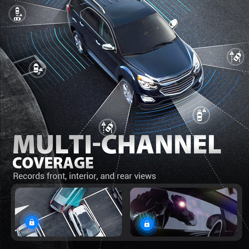 📹 4-Channel 360° Dash Cam – Full Coverage Recording, Night Vision & Parking Monitor 🛡️