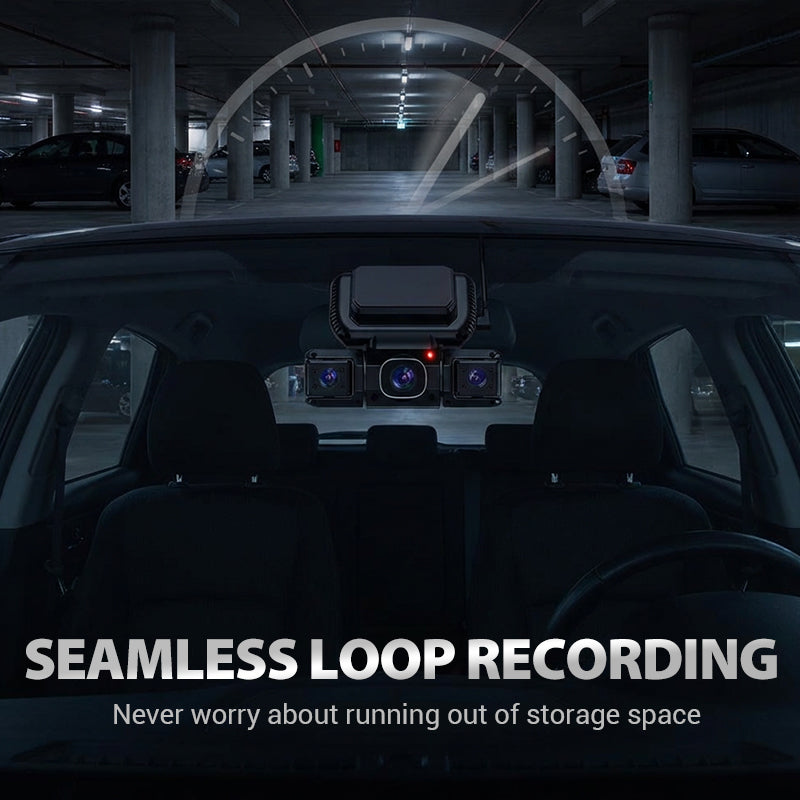 📹 4-Channel 360° Dash Cam – Full Coverage Recording, Night Vision & Parking Monitor 🛡️