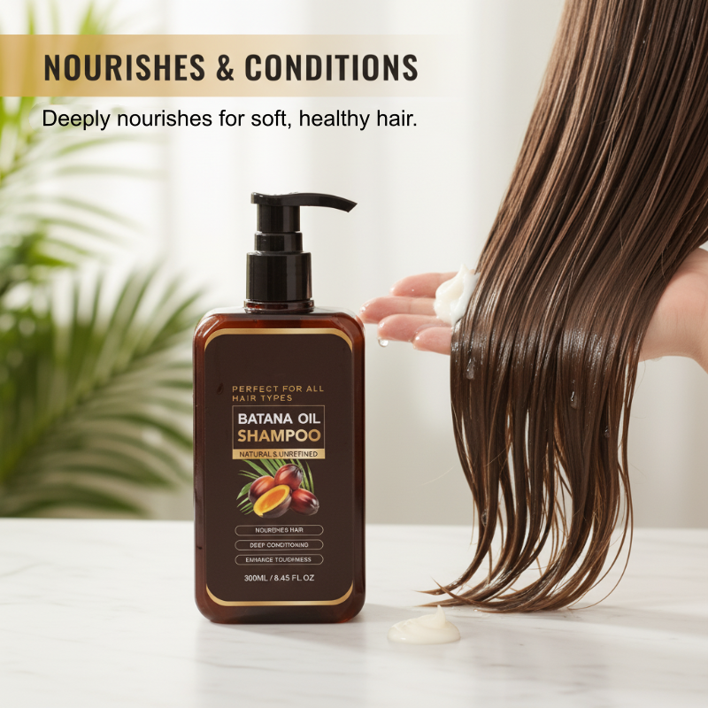 💇♀️ 76% OFF FLASH SALE ! ⚡ Batana Oil Nourishing & Smoothing Shampoo – Natural Batana Oil Infusion, Frizz Control, Deep Hydration 🧴
