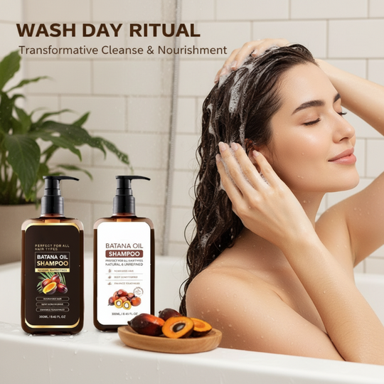 💇♀️ 76% OFF FLASH SALE ! ⚡ Batana Oil Nourishing & Smoothing Shampoo – Natural Batana Oil Infusion, Frizz Control, Deep Hydration 🧴