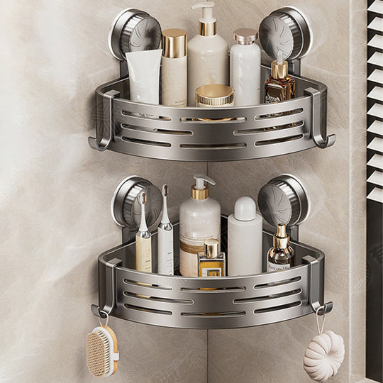 🥳2026 HOT SALE🥳💞50K+ SOLD!🛁 Conquer Tight Corners! No-Drill Triangle Basket Suction Cup Mounted, Strong Hold, Your Space Magician🧽