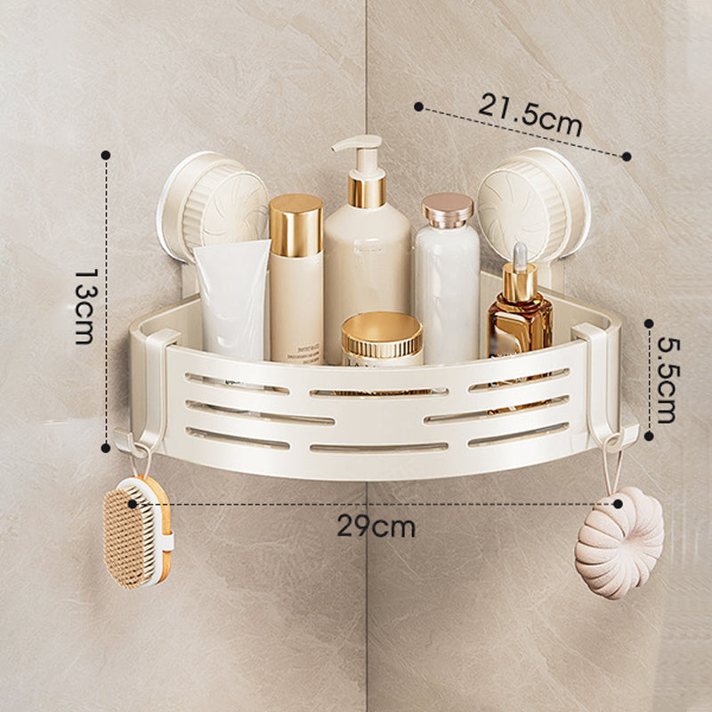 🥳2026 HOT SALE🥳💞50K+ SOLD!🛁 Conquer Tight Corners! No-Drill Triangle Basket Suction Cup Mounted, Strong Hold, Your Space Magician🧽