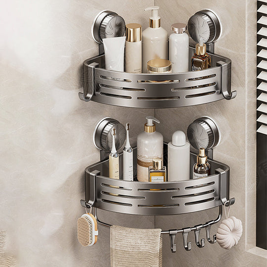 🥳2026 HOT SALE🥳💞50K+ SOLD!🛁 Conquer Tight Corners! No-Drill Triangle Basket Suction Cup Mounted, Strong Hold, Your Space Magician🧽