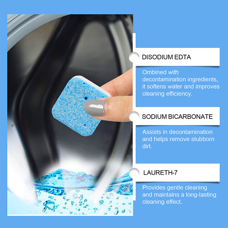 Powerful Washing Machine Cleaner Tablets - 12 Counts