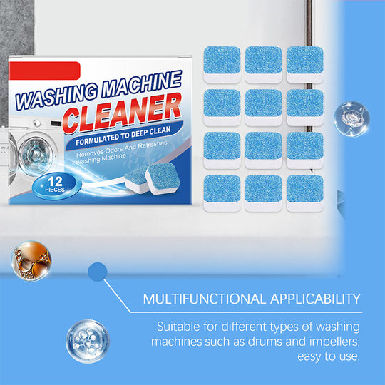 Powerful Washing Machine Cleaner Tablets - 12 Counts