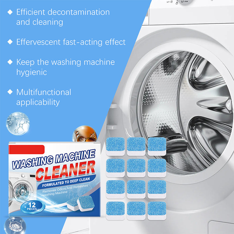 Powerful Washing Machine Cleaner Tablets - 12 Counts