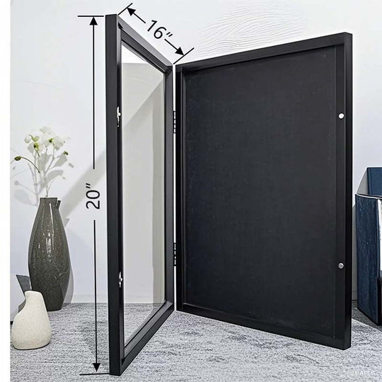 🖼️New Year 50% OFF! ⚽Premium Wooden Jersey Display Frame with Magnetic Door, Crystal Clear Acrylic Shadow Box for Signed Sport Shirts Memorabilia Storage