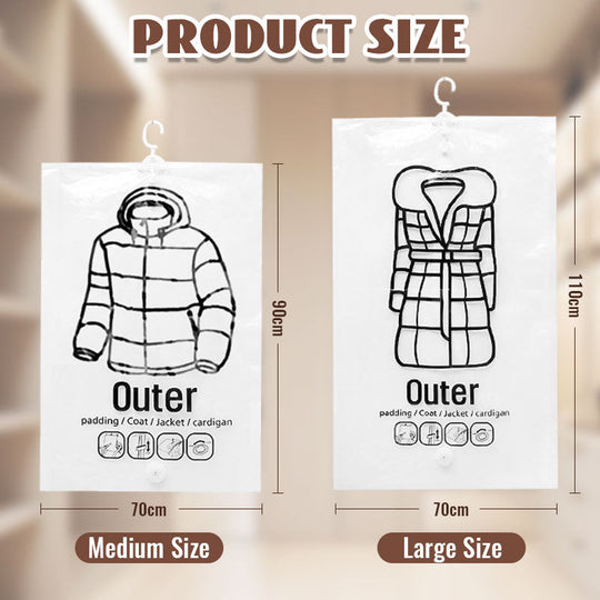 📢📢50%  OFF !! ⏰Hanging Vacuum Storage Bags