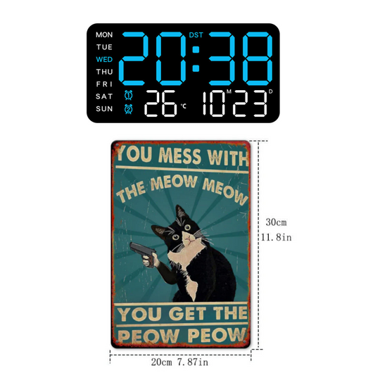 Multifunctional decorative LED digital wall clock, the limitless digital clock for the modern Norwegian home