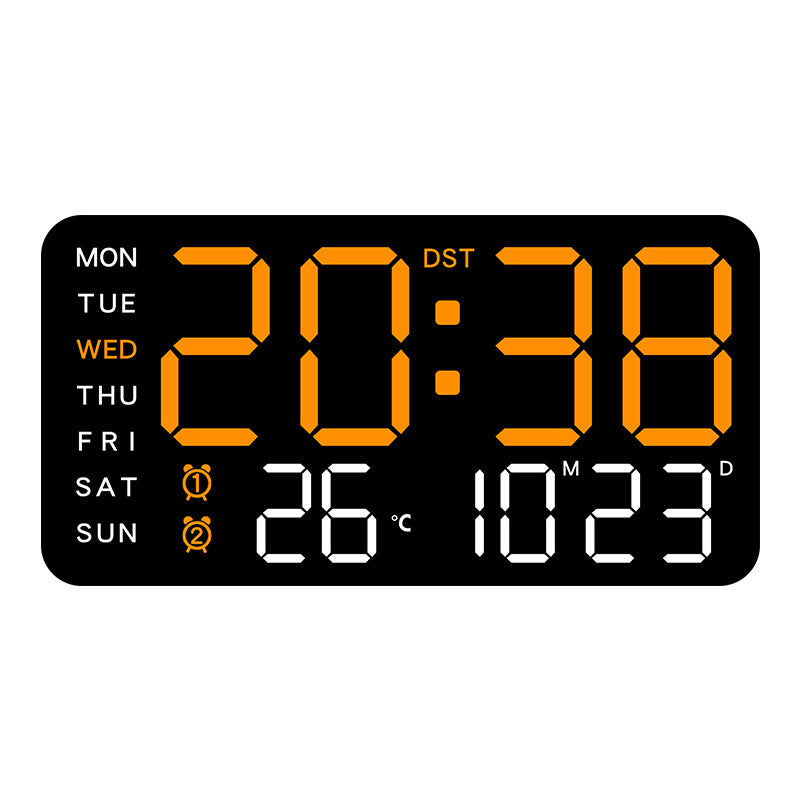 Multifunctional decorative LED digital wall clock, the limitless digital clock for the modern Norwegian home