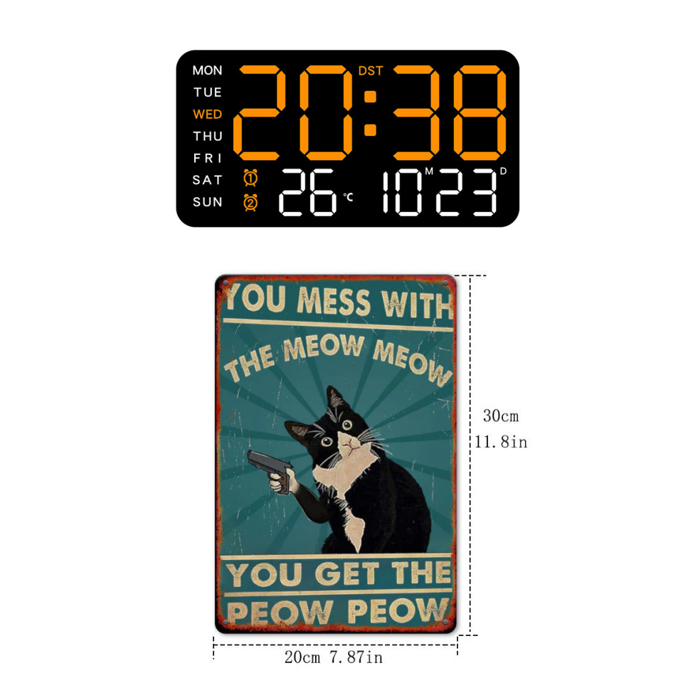 Multifunctional decorative LED digital wall clock, the limitless digital clock for the modern Norwegian home