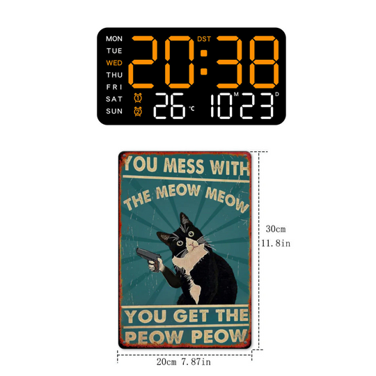 Multifunctional decorative LED digital wall clock, the limitless digital clock for the modern Norwegian home