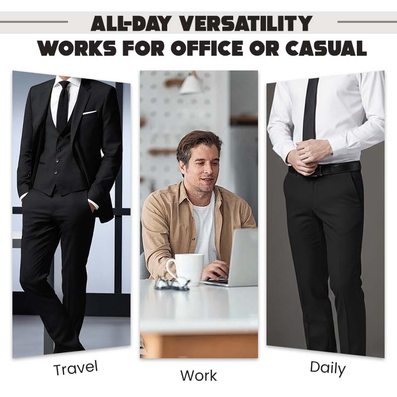 Men's Classic Fit Lightweight Casual Stretch Suit Pants