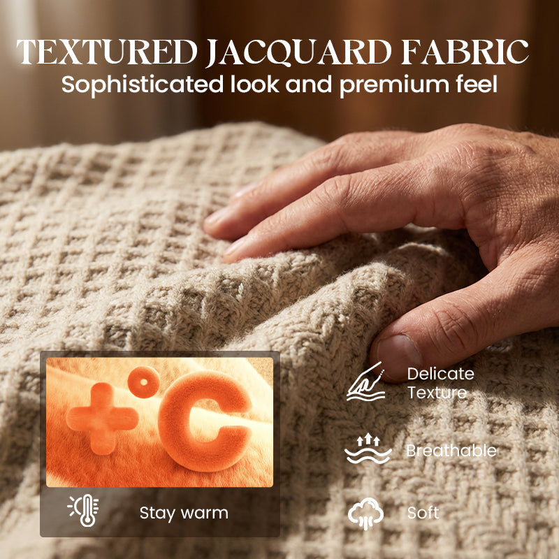 📢📢50%  OFF !! ⏰Men's Textured Jacquard Collared Sweatshirt