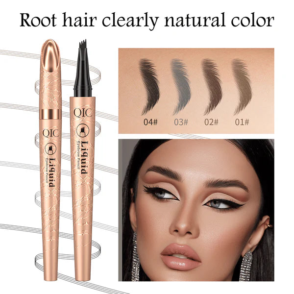 ✨ 3D Microblading Eyebrow Pencil – 4-Prong Tip, Waterproof & Natural Hair-Like Strokes 🖌️