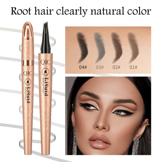 ✨ 3D Microblading Eyebrow Pencil – 4-Prong Tip, Waterproof & Natural Hair-Like Strokes 🖌️